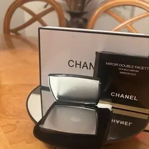 NWOT CHANEL Compact Mirror Black